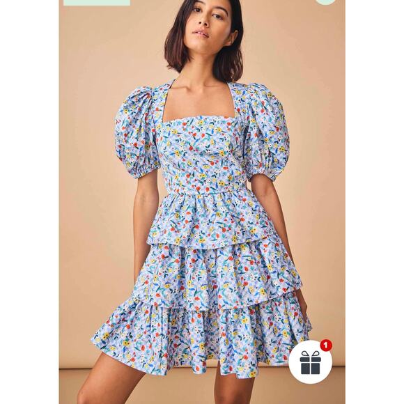 Hunter Bell Porter Floral Dress NWT Size 4 - Picture 3 of 6